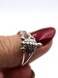Size N 1/2 Genuine Sterling Silver 925 Solid Turtle Ring