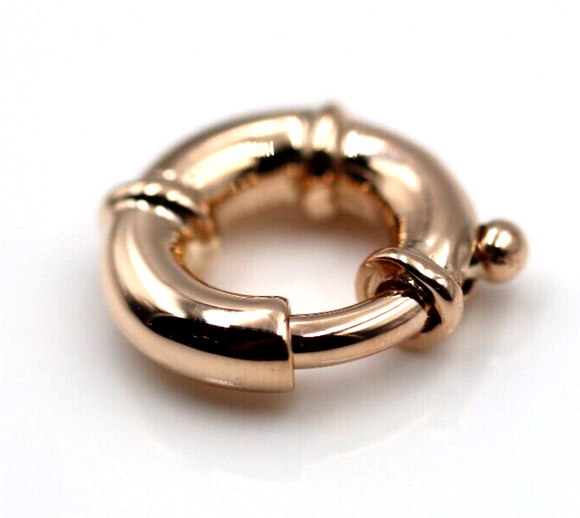 Genuine Heavy 18mm 18ct 750 Large Rose Gold Bolt Ring Clasp *Free express post