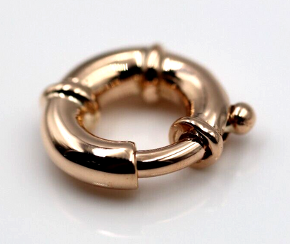 Genuine Heavy 18mm 18ct 750 Large Rose Gold Bolt Ring Clasp *Free express post