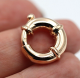 Genuine Heavy 18mm 18ct 750 Large Rose Gold Bolt Ring Clasp *Free express post