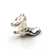 Genuine Sterling Silver 925 Cowboy Boot Charm Pendant - Free Post