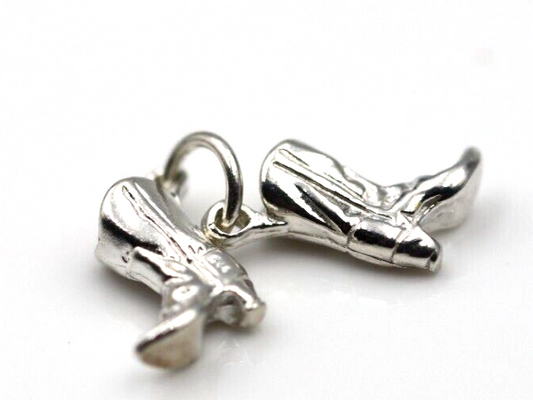 Sterling Silver 925 Cowboy Boots Charms or Pendant