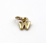 Genuine 9ct 9kt Genuine Tiny Very Small Yellow, Rose or White Gold Initial Pendant Charm W