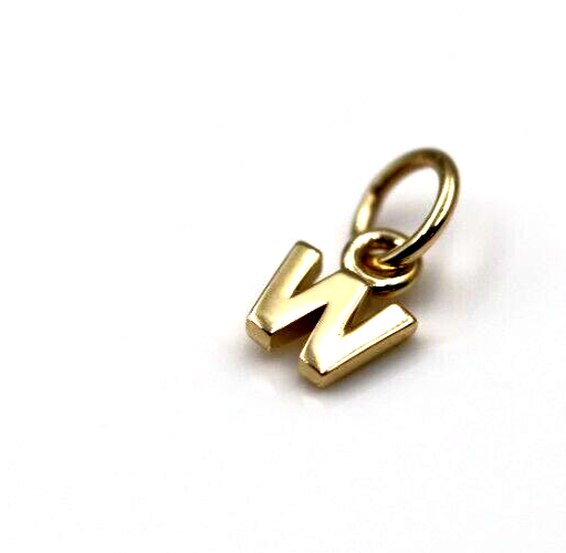 Genuine 9ct 9kt Genuine Tiny Very Small Yellow, Rose or White Gold Initial Pendant Charm W