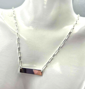 Genuine Sterling Silver 925 Paperclip Links 47cm ID. Necklace Chain