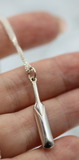 Sterling Silver Solid Medium/Large Size Cricket Bat Pendant / Charm + Chain