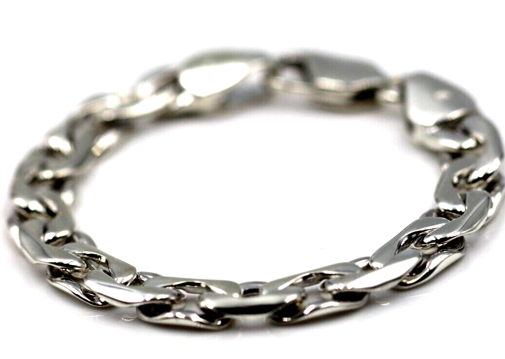 Handmade 19cm Sterling Silver 925 Heavy Hamer Curb Fancy Bracelet 38g-Free Post