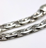 Handmade 19cm Sterling Silver 925 Heavy Hamer Curb Fancy Bracelet 38g-Free Post