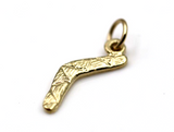 Kaedesigns, Genuine 9K Yellow Gold Boomerang Charm or Pendant