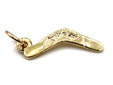 Kaedesigns, Genuine 9K Yellow Gold Boomerang Charm or Pendant