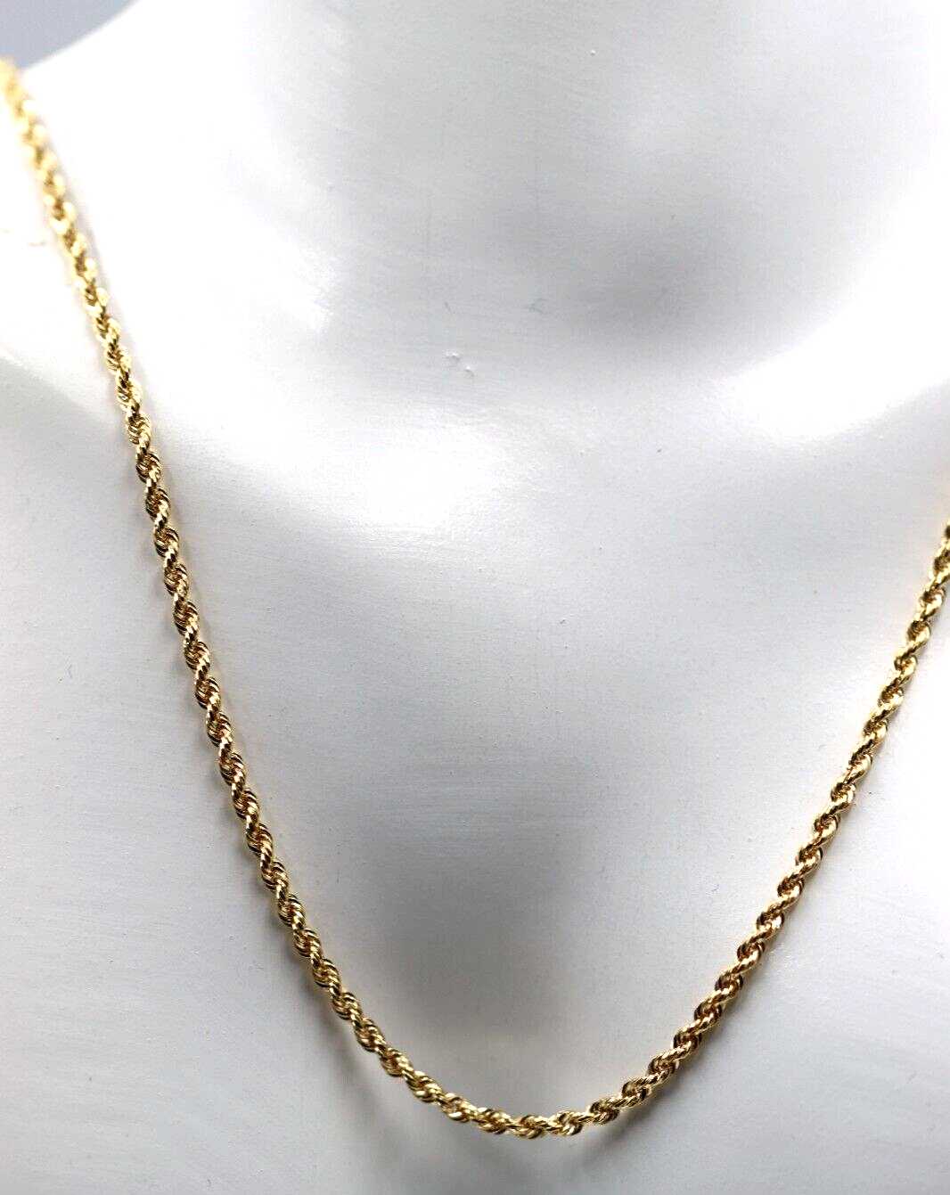 Genuine 9ct Yellow Gold Rope 2.1mm 46cm Rope Chain Necklace Kaedesigns Jewellery