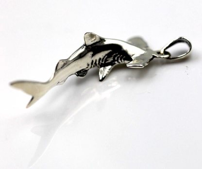 Solid Sterling Silver 925 Hammerhead Shark Pendant / Charm