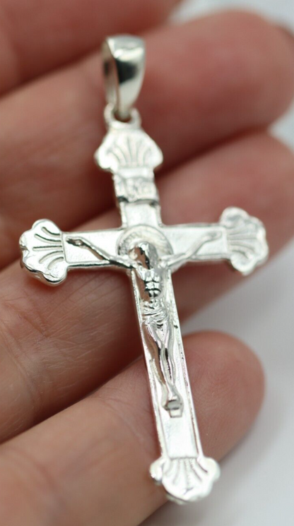 Genuine Brand New Sterling Silver 925 Large Crucifix Cross