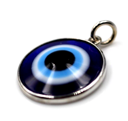 Large 14ct or 18ct Yellow, Rose or White Gold Greek 20mm Mati Nazar Lucky Evil Eye Charm or Pendant (Copy)