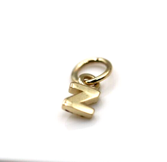 Genuine 9ct 9kt Genuine Tiny Very Small Yellow Gold Initial Pendant Charm Z