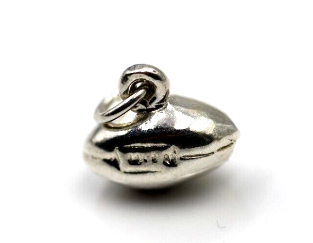 Genuine Sterling Silver 925 Football Ball 3D Pendant Or Charm