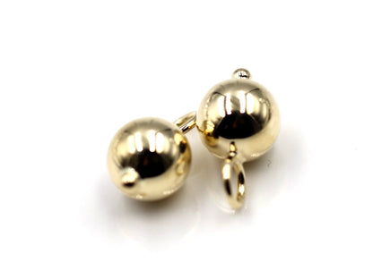 Kaedesigns New Genuine 9ct Yellow, Rose or White Gold 10mm Ball Plain Balls For Charm Earrings (Copy)