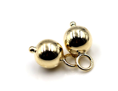 Kaedesigns New Genuine 9ct Yellow, Rose or White Gold 10mm Ball Plain Balls For Charm Earrings (Copy)
