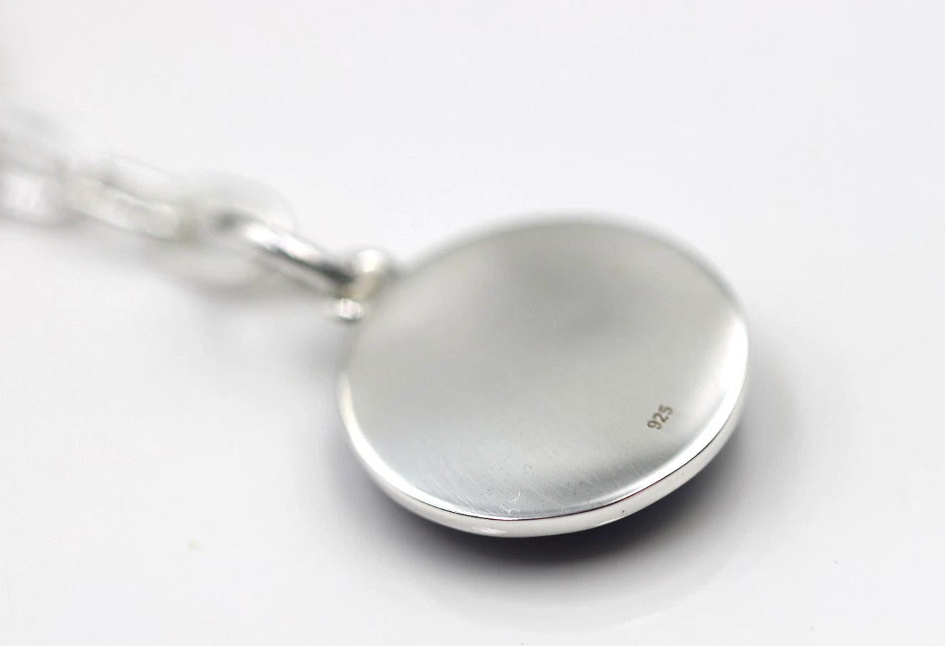 Genuine Sterling Silver 925 Greek Evil Eye Key Ring Keyring with Chain + 21mm