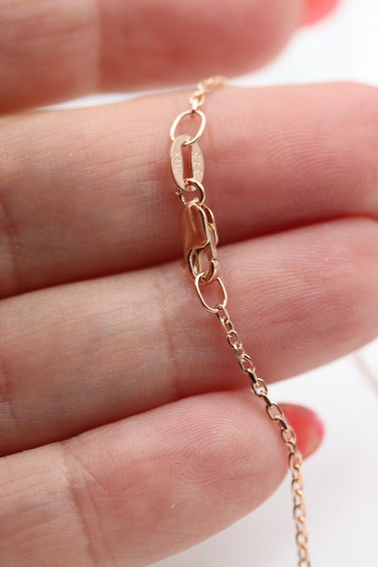 Genuine 9ct Rose Gold Diamond Cut Belcher Necklace Chain-Choose from 42cm, 45cm, 50cm, 55cm, 60cm, 65cm or 70cm