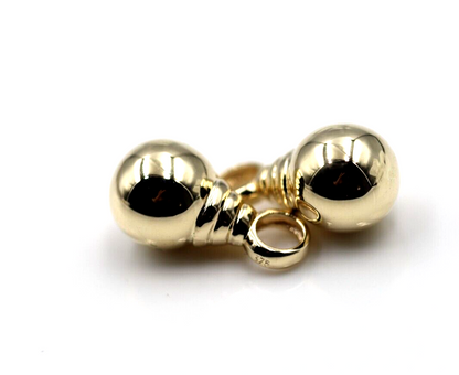 Kaedesigns New 9ct Yellow, Rose or White Gold Fancy 10mm Balls Charm Earrings