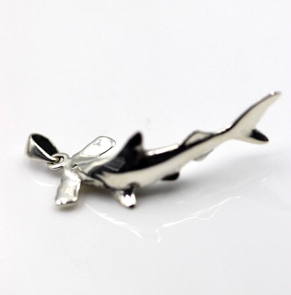 Solid Sterling Silver 925 Hammerhead Shark Pendant / Charm