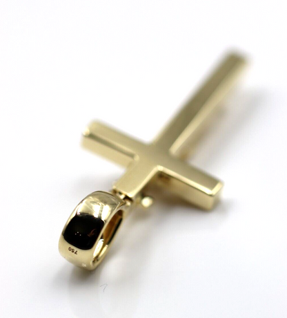Genuine 18ct Yellow Gold Full Solid Heavy Crucifix Cross Pendant (larger bale)
