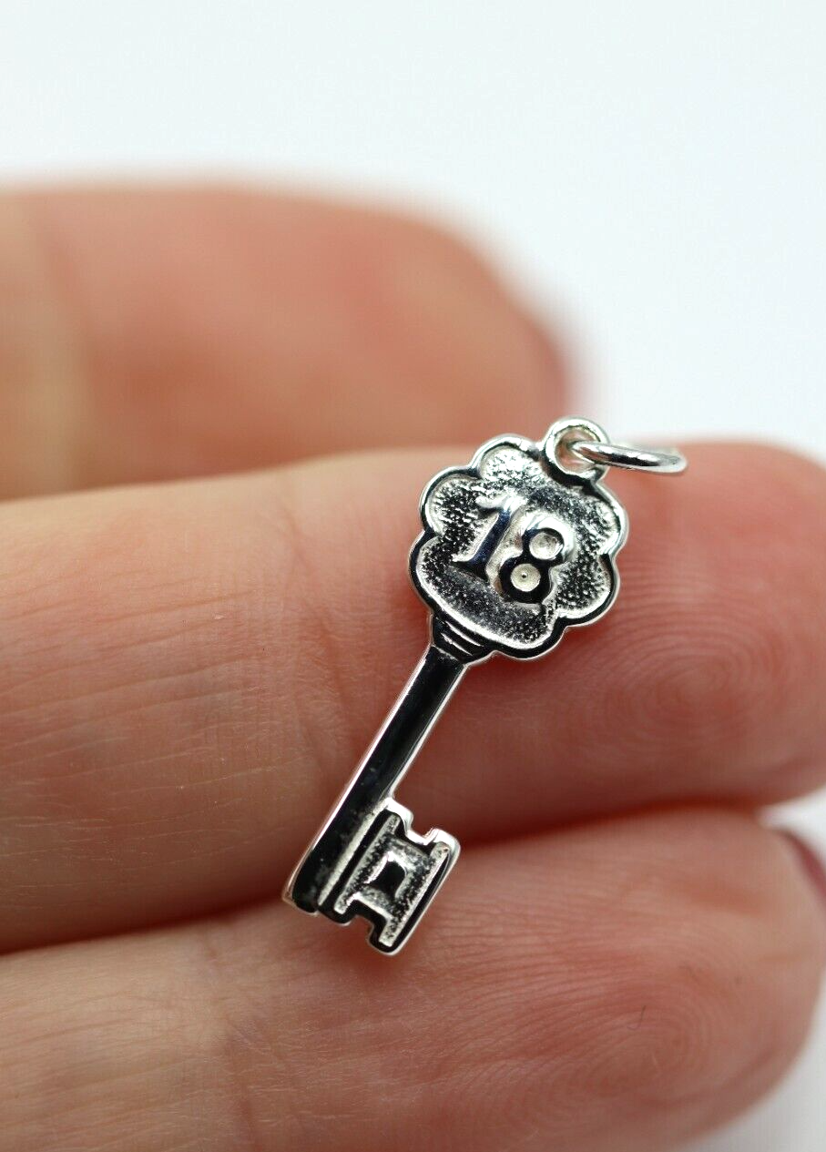 Genuine Sterling Silver 925 18th Key Pendant Or Charm – Kaedesigns ...