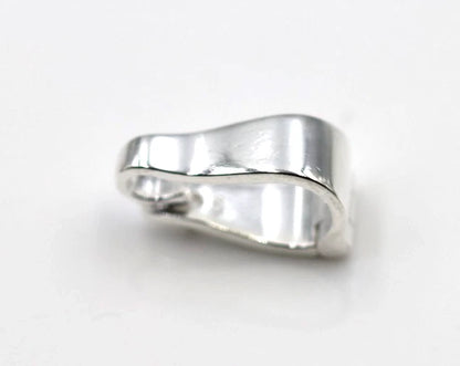 Sterling Silver 925 Pendant Clip Enhancer Bail Clasp Large 14x5mm