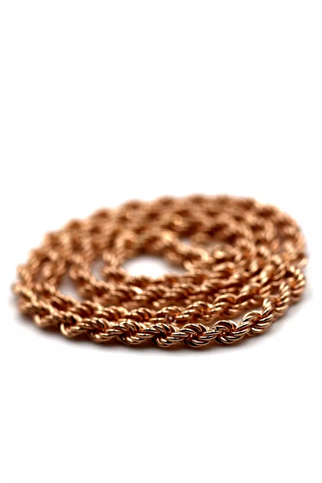 Genuine 9ct 9k Yellow, Rose or White Gold Solid Rope Chain 4.4mm Wide -  50cm, 55cm, 60cm or 65cm lengths