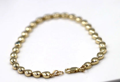 Genuine 9ct 9k 375 Yellow, Rose or White Gold Pear Blue Topaz Bracelet