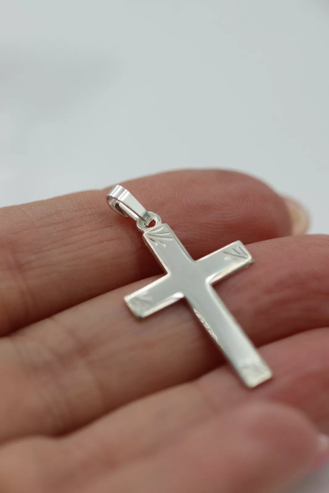 Genuine Fine Silver 999 Fancy Cross Pendant / Charm