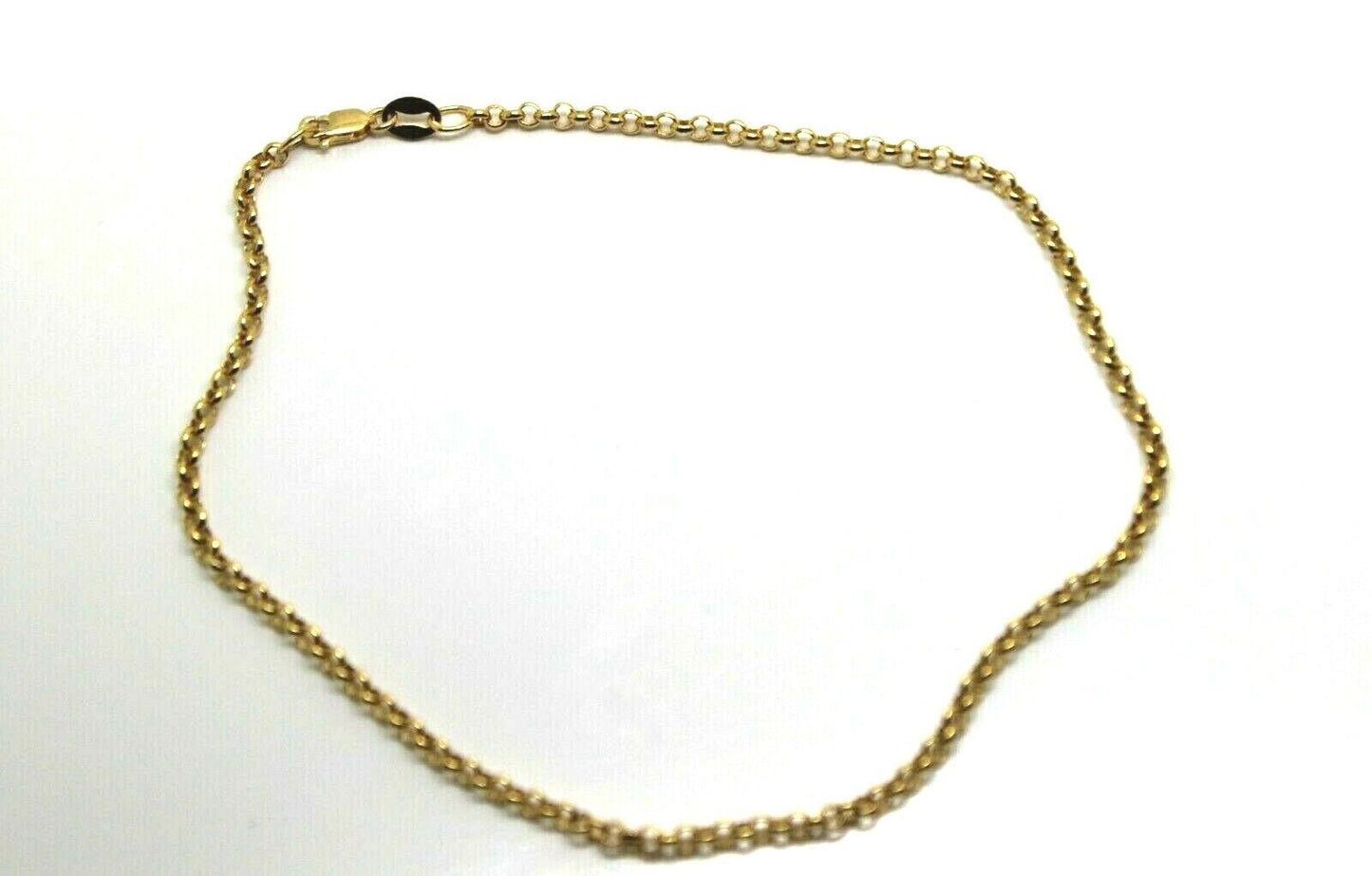 Genuine 9ct 9k Solid Yellow or Rose Gold 25cm Round Belcher Anklet