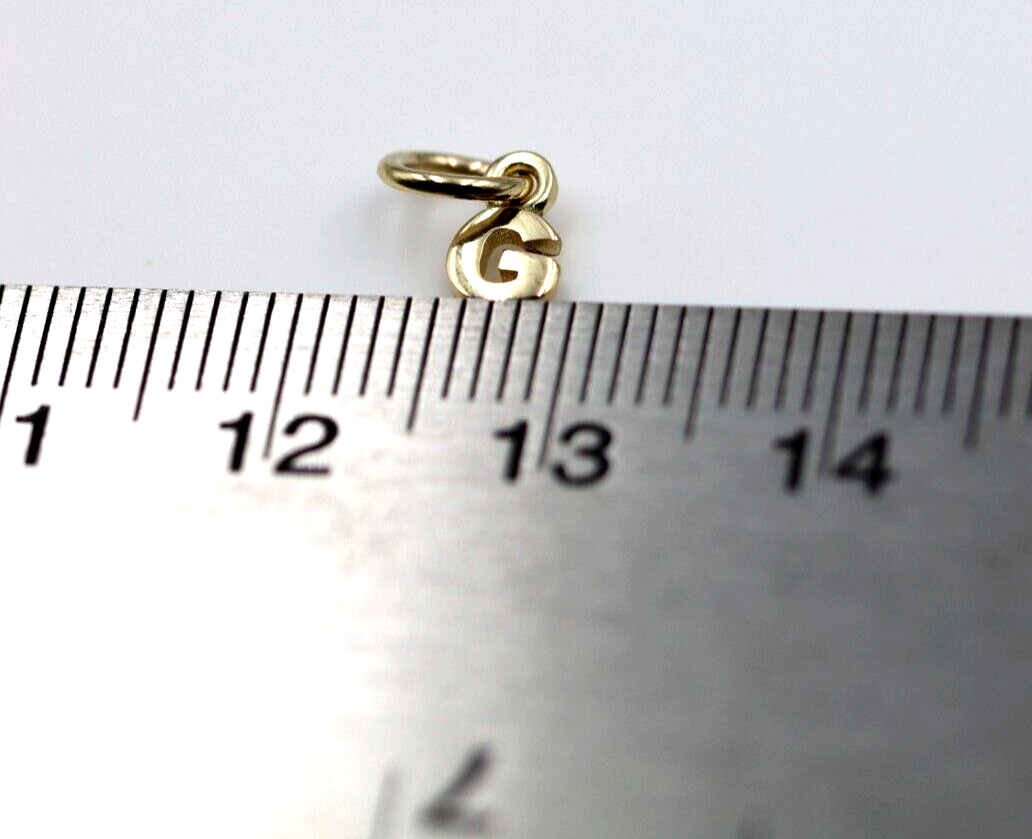 Genuine 9ct 9kt Genuine Tiny Very Small Yellow, Rose or White Gold Initial Pendant / Charm G