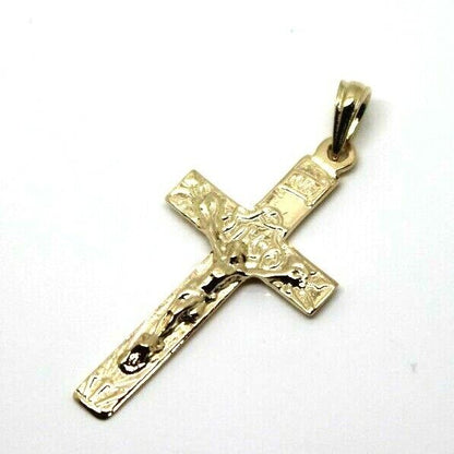 Genuine 9ct 9k Rose Or Yellow Or White Gold Crucifix Cross Pendant