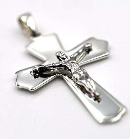 Kaedesigns Large Genuine Sterling Silver 925 Crucifix Cross Pendant