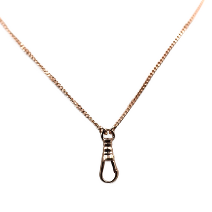 Genuine 9ct 9k Rose Gold Kerb Curb Chain Necklace 45cm + Swivel Clasp