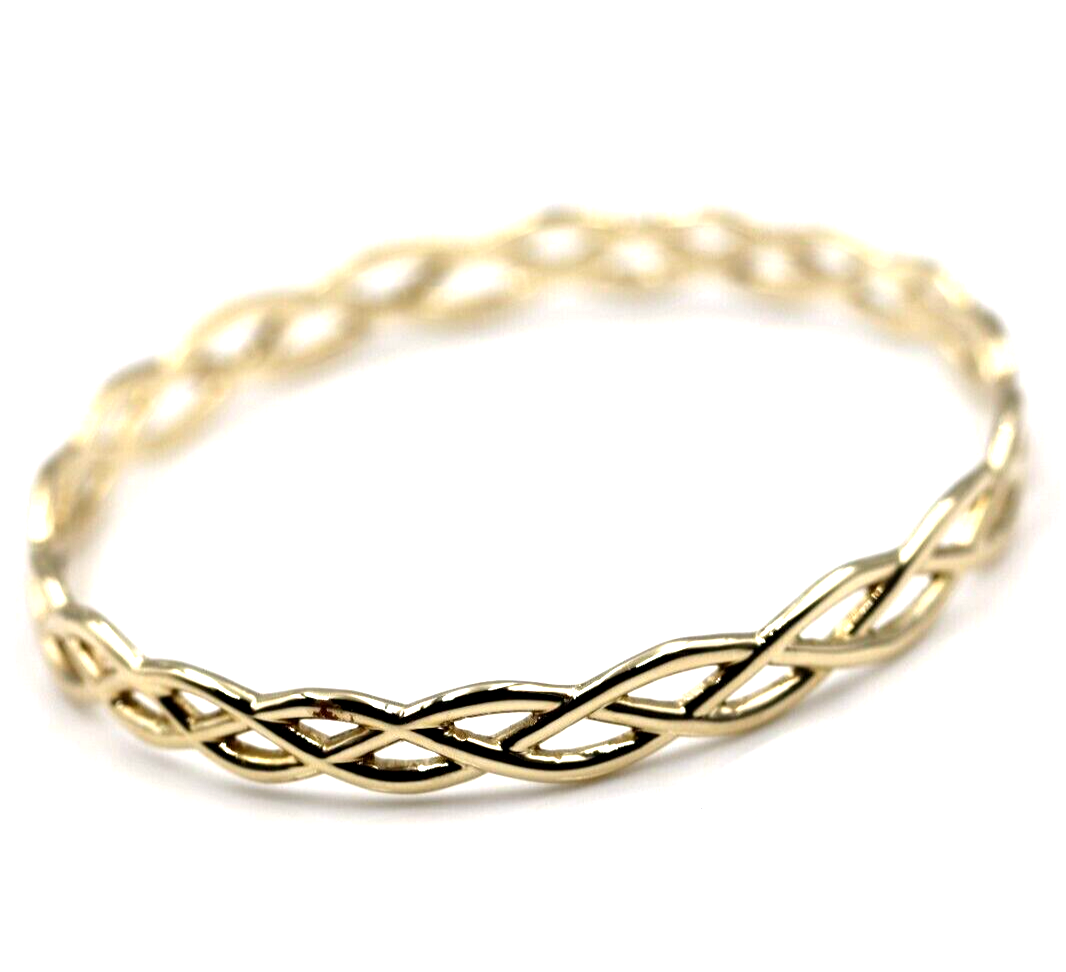 Kaedesigns New Genuine 9ct Yellow, Rose or White Gold Celtic Knot Oval Bangle 7.2cm X 5.2cm