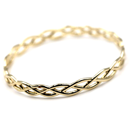 Kaedesigns New Genuine 9ct Yellow, Rose or White Gold Celtic Knot Oval Bangle 7.2cm X 5.2cm