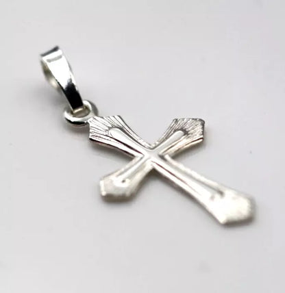 Genuine Fine Silver 999 Fancy Cross Pendant / Charm 20mm x 18mm