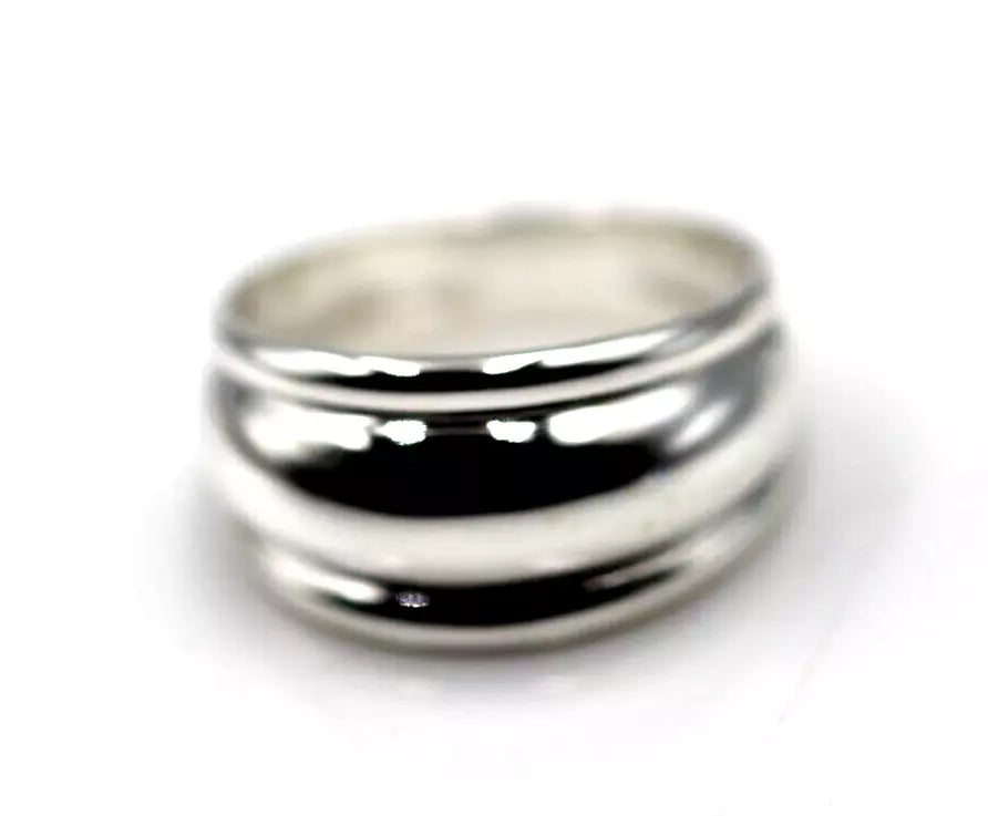 Size U / 10 1/4 Genuine Sterling Silver 925 Large 13mm Wide Dome Ring