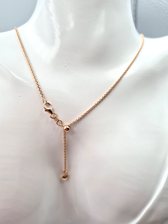 Fine Box Chain Necklace for Pendants in 9ct Rose Gold