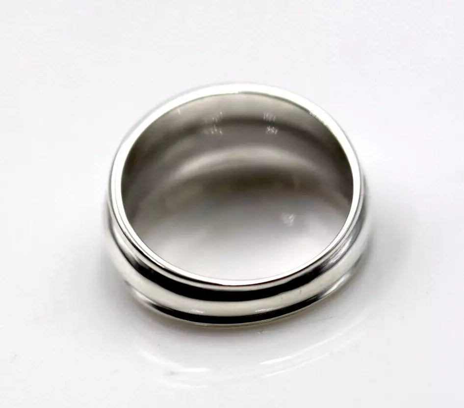 Size U / 10 1/4 Genuine Sterling Silver 925 Large 13mm Wide Dome Ring