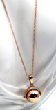 9ct 9k Rose Gold 70cm Cable Necklace Chain + Spinner Pendant *Free Express Post