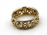 Kaedesigns Full Solid 9ct 9kt Yellow, Rose or White Gold Wide Heavy Celtic Weave Ring 515