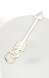 Genuine 9ct or 18ct Yellow, Rose or White Gold 750 Arrow Charm with jump ring