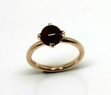 Size R 9ct 9k Yellow, Rose or White Gold Cabochon Garnet Stacker Ring