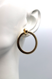 Genuine 9ct 9k Yellow, Rose or White Gold 24mm Hoop Stud Circle Earrings - Free Express Post