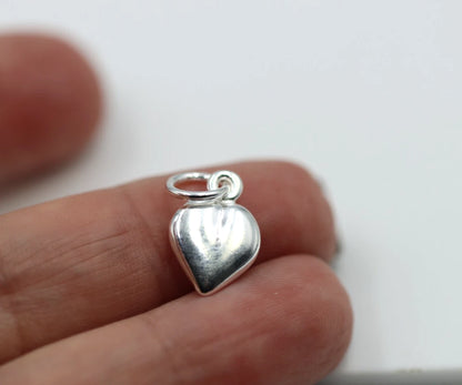 Sterling Silver 925 Solid Heart Pendant / Charm