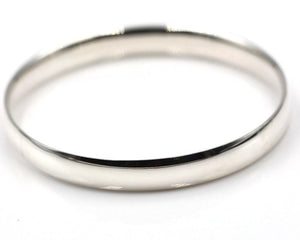 Genuine Heavy Sterling Silver 925 10mm Wide Plain Bangle Solid Comfort Fit